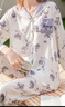 芬騰睡衣女士新疆爽棉新款秋季田園風(fēng)翻領(lǐng)碎花長(cháng)袖家居服套裝 曬單實(shí)拍圖