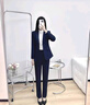 小西裝套裝女新款女裝黑色正裝氣質(zhì)工裝酒店經(jīng)理工作服套裝 黑色西裝+褲子 XL XL 碼【約106-114斤穿】 曬單實(shí)拍圖