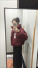 短款棉服女2026新款寬松棉衣小個(gè)子冬裝韓版立領(lǐng)時(shí)尚高端棉襖外套 酒紅色 （高端氣質(zhì)） S 建議體重80-105斤 曬單實(shí)拍圖