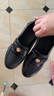 啄木鳥(niǎo)厚底樂(lè )福鞋女2025新款春秋女單鞋黑色英倫風(fēng)小皮鞋休閑通勤女鞋子 黑色 37 (235mm) （腳寬腳胖建議拍大一碼） 曬單實(shí)拍圖