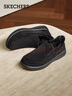 斯凱奇（Skechers）閃穿鞋|冬季新款男鞋一腳蹬舒適休閑鞋保暖加絨棉鞋雪地靴205606 全黑色/BBK 45 曬單實(shí)拍圖
