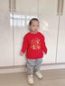 G.duck男童衛衣春秋款寶寶紅色新年打底衫兒童馬年薄款上衣女小童拜年服 熱售FAE14442紅 130 cm 曬單實(shí)拍圖