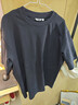 優(yōu)衣庫合作款男女裝涼感大師T AIRism寬松圓領(lǐng)T恤5分袖短袖482295 09 黑色 L 曬單實(shí)拍圖