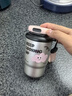 富光咖啡保溫杯新款女生外出攜帶小巧便攜車(chē)載無(wú)縫316L不銹鋼隨行水杯 起司銀_368ML（無(wú)縫內膽） 曬單實(shí)拍圖
