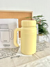 沐韓（MUHAN）保溫杯女生高顏值水杯咖啡杯辦公室大容量杯子泡茶杯燜燒壺水壺 奶酪黃【陶瓷覆層內膽】 曬單實(shí)拍圖