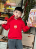 英氏（YEEHOO）【商場(chǎng)同款】?jì)和l衣秋冬仿羊羔絨保暖上衣男童喜慶拜年服連帽 A款新年紅-厚款 110 cm（建議身高100-110cm） 曬單實(shí)拍圖