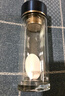 膳魔師（THERMOS）玻璃杯雙層隔熱水杯茶水分離杯泡茶300ml高硼硅透明便攜 TCGD-300 黑色 300ml 曬單實(shí)拍圖