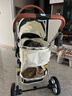 belloL11 中大型寵物推車(chē)鋁合金狗狗手推犬輪外出行車(chē)包分離折疊 L11白色【新潮亮鏡管壁】 建議25斤以?xún)葘櫸锸褂?曬單實(shí)拍圖
