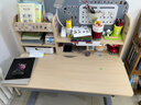 讀書(shū)郎兒童學(xué)習書(shū)桌椅套裝多功能可升降中小學(xué)生桌椅子寫(xiě)字家用課桌 1米楹木桌+加高書(shū)架+追背椅 藍 曬單實(shí)拍圖
