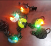 兒童自行車(chē)瓢蟲(chóng)燈前燈尾燈警示燈折疊車(chē)輻條燈裝飾車(chē)輪夜騎閃光燈 手動(dòng)款（4個(gè)顏色各一個(gè)）帶電池 曬單實(shí)拍圖