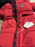 富羅迷女童羽絨服冬季新款防風(fēng)保暖白鴨絨外套中大童加厚上衣 紅色 160 曬單實(shí)拍圖