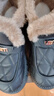 品牌真皮毛一體媽媽短靴2025冬老北京棉鞋加絨皮面防水防滑雪地靴 黑色 37 曬單實(shí)拍圖