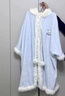 奧圣蔻玉桂狗斗篷睡衣  新款細絨冬季加絨加厚女珊瑚絨軟妹家居服冬季睡 藍狗寬袖斗篷(加厚款) S (75-95斤) 曬單實(shí)拍圖