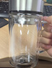 富光雙層玻璃杯支持團購定制泡茶杯辦公杯帶把 大容量男女水杯子580ML 曬單實(shí)拍圖