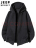 JEEP SPIRIT吉普衛衣男士開(kāi)衫連帽外套男秋冬季休閑高端美式寬松潮流上衣服 曬單實(shí)拍圖
