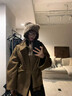 春乏2026冬季新款港風(fēng)立領(lǐng)加棉加厚呢子大衣女羽絨服小個(gè)子毛呢外套女 棕色 加棉【寬松版型,卡碼拍小】 XS 建議105斤以下【寬松版型,卡碼拍小】 曬單實(shí)拍圖