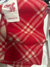 博柏利（BURBERRY）【新禧賀歲系列】張婧儀同款 格紋羊毛圍巾 紅色 曬單實(shí)拍圖