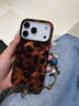 葉余ins感琥珀豹紋適用蘋(píng)果iPhone17pro手機殼新款蘋(píng)果17pro手機殼高級感小眾可愛(ài)少女感半包手機 透孔漩渦殼-IND琥珀色豹紋(單殼) 蘋(píng)果17PRO 曬單實(shí)拍圖