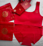 COCO SMART女童紅色本命年內衣套裝青少年新年禮物兒童少女發(fā)育期文胸背心 曬單實(shí)拍圖