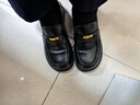 卓詩(shī)尼厚底樂(lè )福鞋女2025新款夏季一腳蹬單鞋英倫風(fēng)百搭小皮鞋 黑色 37 曬單實(shí)拍圖