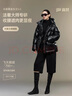 高梵【楊冪同款】黑金鵝絨服女王5.0羽絨服女款2025年新款冬季短外套 黑色 M (110-130斤 飛天鵝絨178g) 曬單實(shí)拍圖
