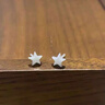 DAISY DREAM生物瓷養耳洞耳釘女睡覺(jué)免摘陶瓷小耳環(huán)隱形養耳棒耳骨釘星星耳飾 白色星星一對【真生物瓷】 曬單實(shí)拍圖