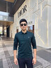 MAGIOPY奢侈高端品牌男裝長(cháng)袖T恤男士春秋季中青年polo衫翻領(lǐng)商務(wù)打底衫 墨綠色 M 170/110 曬單實(shí)拍圖