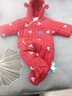 迪弟.尼  HEYDIDY寶寶過(guò)年拜年衣服冬款喜慶加絨包腳嬰兒服夾棉連體衣加厚外出抱衣 兔子 過(guò)年服包腳 59cm 曬單實(shí)拍圖
