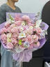 愛(ài)里鮮花同城速遞巨型花束玫瑰花束生日鮮花約會(huì )鮮花送女友送閨蜜禮物 【設計師款】紫玫粉玫粉康繡球桔?；齑畲蠡ㄊ?曬單實(shí)拍圖