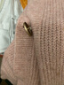 粉色小香風(fēng)馬海毛針織開(kāi)衫女春秋加厚高級感軟糯毛衣外套寬松上衣 2819粉色 L  【建議111斤-120斤】 曬單實(shí)拍圖