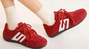 西遇（Westlink）德訓鞋女2026新款秋季雙鞋帶豹紋休閑紅色平底運動(dòng)鞋 酒紅色 預售15天 38 (240) 曬單實(shí)拍圖