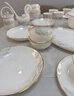 以辰景德鎮家用新款碗碟套裝中式高顏值陶瓷骨瓷餐具套裝碗盤(pán)喬遷新居 送砂鍋】大湯碗配置 47件套 曬單實(shí)拍圖