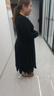 園翌大碼胖mm甜辣魚(yú)骨線(xiàn)針織黑色長(cháng)袖連衣裙春秋內搭修身打底長(cháng)裙子 黑色 3XL 160-180斤 曬單實(shí)拍圖
