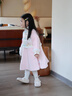 班喜迪女童漢服連衣裙冬裝寶寶周歲禮服公主裙子兒童國風(fēng)唐裝生日宴衣服 粉色 100 cm 曬單實(shí)拍圖