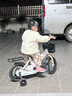 【京東物流】?jì)和孕熊?chē)3-5-7歲男女孩腳踏車(chē)12-16寸中大童單車(chē) 金烏-后座款 白色 12寸 曬單實(shí)拍圖