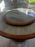 尚沫新中式實(shí)木餐桌帶巖板轉盤(pán)圓桌XR-人字腳 1.3米一桌六椅(帶轉盤(pán)) 曬單實(shí)拍圖