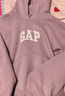 GAP男女裝碳素軟磨抓絨字母logo連帽衛衣上衣 粉色 XS (165/84A) 亞洲尺碼 曬單實(shí)拍圖