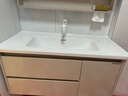 九牧莨田系列浴室柜陶瓷一體盆衛生間蜂窩鋁合金洗手洗臉洗漱臺面盆組合柜 100CM卡其色半封智能鏡柜+陶瓷一體盆 送貨上門(mén)包安裝 曬單實(shí)拍圖