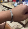 周六福雙扣手鏈男S925銀潮流簡(jiǎn)約生日禮物D0711156 20cm新年禮物 曬單實(shí)拍圖