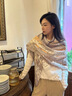 故事人生輕奢絲毛圍巾女秋冬季百搭質(zhì)感手工真絲羊毛大方巾保暖披肩兩用女 異域騎士 135*135CM 曬單實(shí)拍圖