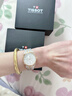 天梭（TISSOT）女表劉亦菲同款小藍針卡森臻我系列全自動(dòng)機械表情人節禮物送女友 T122.207.22.031.01玫瑰金鋼帶 曬單實(shí)拍圖