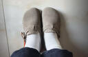 COOLCHAP進(jìn)口牛反絨手工厚底勃肯鞋半拖軟底拖鞋女 曬單實(shí)拍圖