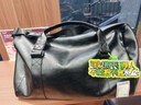 微光里旅行包男大容量運動(dòng)健身包女手提行李包干濕分離單肩斜挎包七夕禮 皮質(zhì)旅行包【黑色】 曬單實(shí)拍圖