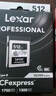 雷克沙（Lexar）cfb卡CFexpressType B存儲卡 8K高清相機內存卡 兼容部分XQD相機 4.0 GOLD 512G讀3600M寫(xiě)3300M CFexpress Type B 曬單實(shí)拍圖