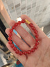 石玥珠寶收藏級8mm紅瑪瑙手串黃金貔貅本命年轉運珠水晶瑪瑙手鏈男女士款 曬單實(shí)拍圖