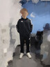 阿迪達斯（adidas）長(cháng)褲男女秋季寬松透氣直筒褲跑步運動(dòng)防風(fēng)休閑褲 黑白 M 曬單實(shí)拍圖