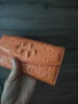 鱷魚(yú)皮錢(qián)包中長(cháng)款錢(qián)夾票夾卡包三折大容量手機包多卡位包女士手包 紫色 曬單實(shí)拍圖