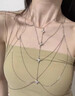 水云淼胸鏈身體鏈流蘇疊戴性感頸鏈情侶情趣輕奢高級感小眾禮服鎖骨鏈女 顯胸身體鏈【銀色款】 曬單實(shí)拍圖