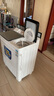 澳柯瑪（AUCMA）半自動(dòng)波輪洗衣機10KG公斤 雙缸大容量 雙電機除毛宿舍租房家用洗滌脫水甩干機 XPB100-8988S 曬單實(shí)拍圖