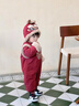 班喜迪嬰兒衣服冬裝嬰幼兒連體衣夾棉加厚寶寶周歲禮服國風(fēng)百天抓周童裝 紅色 90cm 曬單實(shí)拍圖